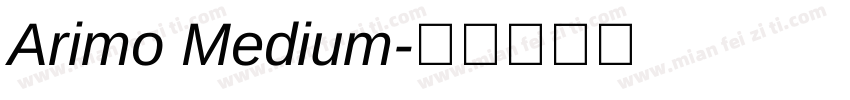 Arimo Medium字体转换